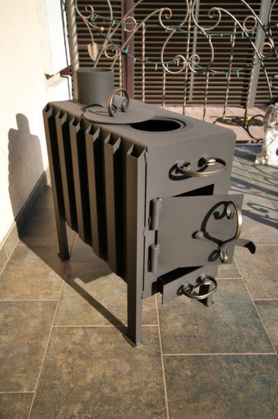 Буржуйка 3 мм з елементами ковки двокамерна | GrillCraft UA 2 фото