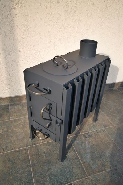 Буржуйка 3 мм з елементами ковки двокамерна | GrillCraft UA 2 фото