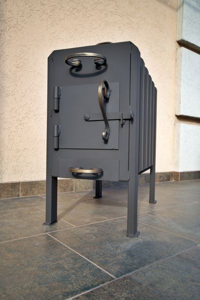 Буржуйка 3 мм з елементами ковки двокамерна | GrillCraft UA 2 фото
