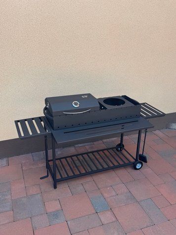 Мангал-гриль Комбі 100 з половинною кришкою | GrillCraft UA 7 фото
