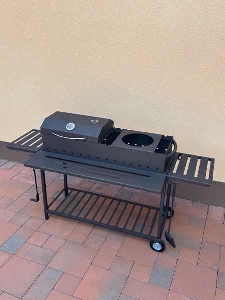 Мангал-гриль Комбі 100 з половинною кришкою | GrillCraft UA 7 фото