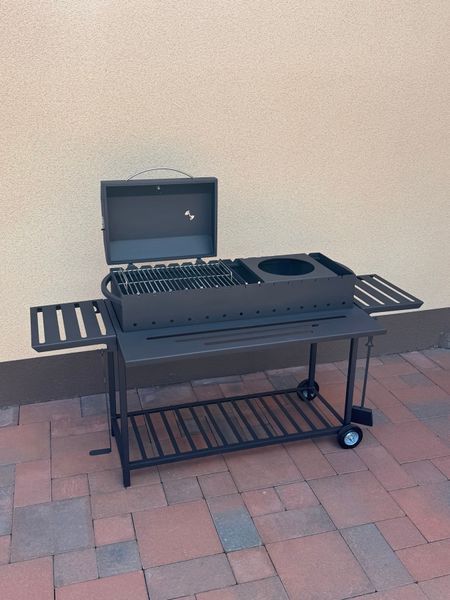 Мангал-гриль Комбі 100 з половинною кришкою | GrillCraft UA 7 фото