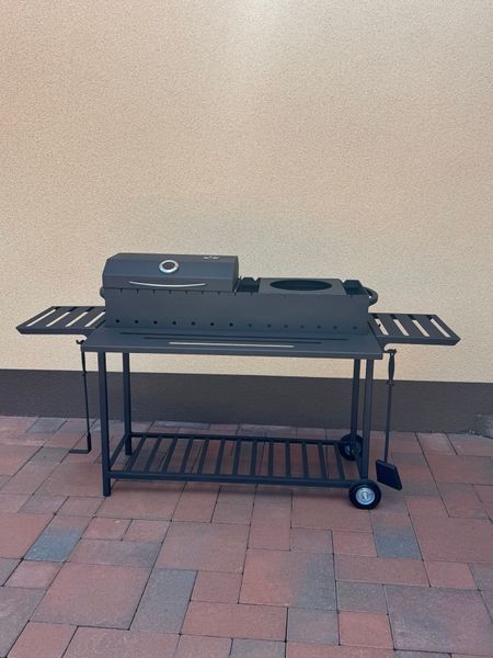 Мангал-гриль Комбі 100 з половинною кришкою | GrillCraft UA 7 фото