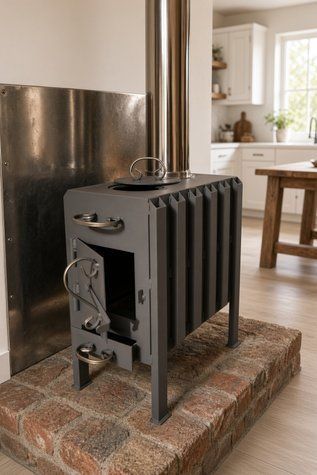 Буржуйка 4 мм з елементами ковки двокамерна | GrillCraft UA WSK-4 фото